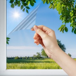 Film solaire anti chaleur pour vitrage teinte très claire effet miroir faible - rejet total énergie solaire 58%