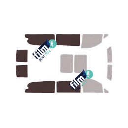 Kit film solaire Mercedes-Benz Viano (1) Extra Long 6 portes (2003 - 2015) 2 portes latérales, vitres fixes avec 2 portes arrière