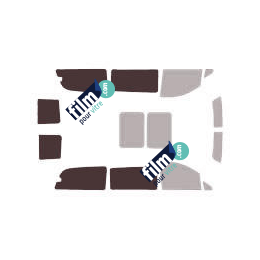 Kit film solaire Mercedes-Benz Viano (1) Long 5 portes (2003 - 2015) 2 portes latérales, vitres fixes avec 2 portes arrières