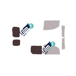 Kit film solaire Nissan Kubistar (2) Utilitaire 5 portes (depuis 2008) 1 vitre fixe à droite et 2 portes arrières