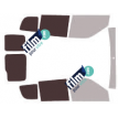 Kit film solaire Opel Combo (B) 6 portes (2011 - 2018) vitres descendantes et 2 portes arrière