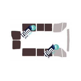 Kit film solaire Opel Movano (1) Court 5 portes (1997 - 2009) tout vitré avec vitres coulissantes