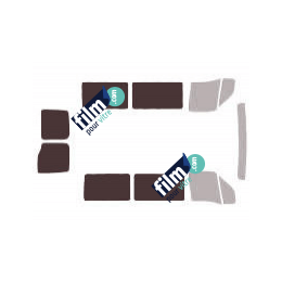 Kit film solaire Opel Movano (1) Court 5 portes (1997 - 2009) tout vitré avec vitres fixes