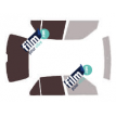 Kit film solaire Peugeot 106 (phase 2) 5 portes (1996 - 2003)