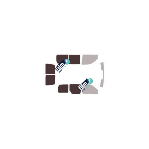 Kit film solaire Peugeot Partner (1) 5 portes (1996 - 2008) 1 porte latérale à droite et 2 portes arrières