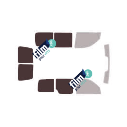 Kit film solaire Peugeot Partner (1) 5 portes (1996 - 2008) 1 porte latérale à droite et 2 portes arrières