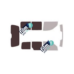 Kit film solaire Peugeot Partner (1) 4 portes (1996 - 2008) 1 porte latérale à droite et hayon