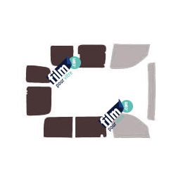 Kit film solaire Renault Kangoo (1) 5 portes (1997 - 2008) vitres coulissantes à gauche et 2 portes arrières