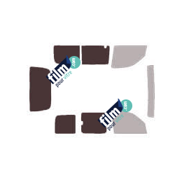 Kit film solaire Renault Kangoo (1) 4 portes (1997 - 2008) vitres coulissantes à gauche et hayon