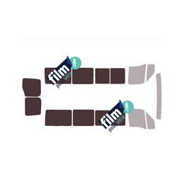 Kit film solaire Renault Master (2) Long 4 portes (1997 - 2010) tout vitré avec vitres coulissantes avant