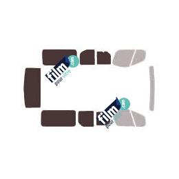 Kit film solaire Renault Trafic (2) Long 4 portes (2002 - 2015) vitres coulissantes avec hayon et 1 porte latérale