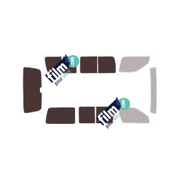 Kit film solaire Toyota Hiace (4) 4 portes (1995 - 2006) avec hayon et une vitre fixe arriére droite