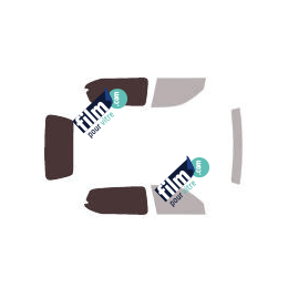 Kit film solaire Toyota Land Cruiser (12) 3 portes (2003 - 2009) roue de secours sur coffre