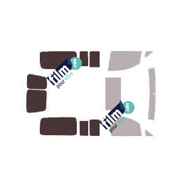 Kit film solaire Volkswagen Caddy (3) Maxi Life 6 portes (2004 - 2016) vitres ouvrantes avec 2 portes arrières