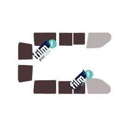 Kit film solaire Volkswagen Caravelle (T5) Court 6 portes (2003 - 2015) 2 portes latérales vitres coulissantes et 2 portes arrières