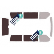 Kit film solaire Volkswagen Caravelle (T4) Court 5 portes (1990 - 2003) vitres fixes et avec hayon