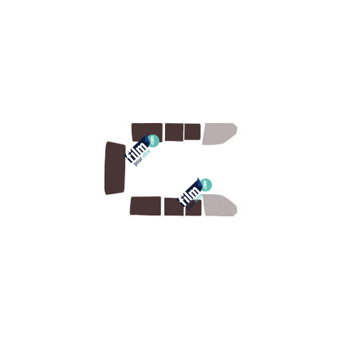 Kit film solaire Volkswagen Caravelle (T5) Court 5 portes (2003 - 2015) 2 portes latérales vitres coulissantes et avec hayon