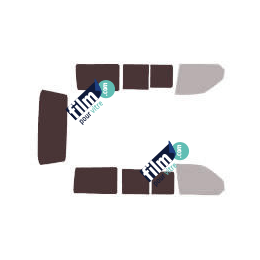 Kit film solaire Volkswagen Caravelle (T5) Court 5 portes (2003 - 2015) 2 portes latérales vitres coulissantes et avec hayon