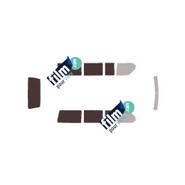 Kit film solaire Volkswagen Transporter T4 (4) Court 4 portes (1990 - 2003) vitres 2/3 fixe 1/3 ouvrantes et 2 portes arrières et avec hayon