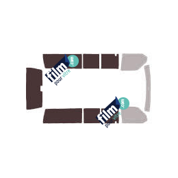 Kit film solaire Volkswagen Transporter T4 (4) Long 4 portes (1990 - 2003) vitres ouvrantes et hayon