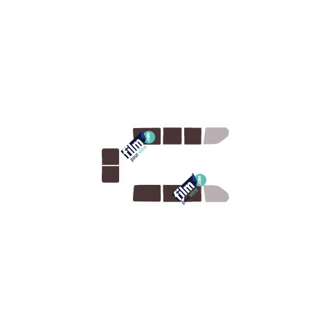 Kit film solaire Volkswagen Caravelle (T5) Court 5 portes (2003 - 2015) 1 porte latérale vitres coulissantes et avec 2 portes arrières