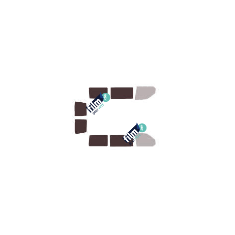 Kit film solaire Volkswagen Transporter T5 (5) Court 5 portes (2003 - 2015) 1 porte latérale, vitres fixes et 2 portes arrières