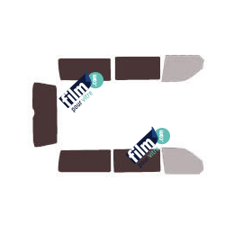 Kit film solaire Volkswagen Transporter T5 (5) Long 4 portes (2003 - 2015) 1 porte latérale, vitres fixes et hayon