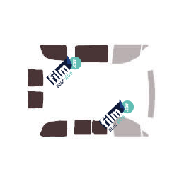 Kit film solaire Mercedes-Benz Vito (2) Compact 5 portes (2003 - 2014) 1 porte latérale, 1 vitre ouvrante côté droit et 2 portes arrières