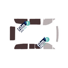 Kit film solaire Mercedes-Benz Vito (2) Extra Long 4 portes (2003 - 2014) 1 porte latérale, 1 vitre ouvrante côté droit et hayon