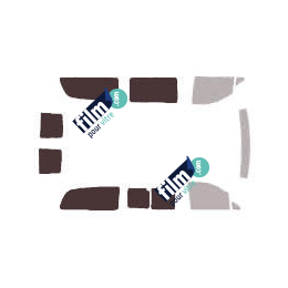 Kit film solaire Mercedes-Benz Viano (1) Extra Long 5 portes (2003 - 2015) 1 porte latérale, 1 vitre ouvrante côté droit et 2 portes arrière