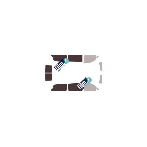 Kit film solaire Mercedes-Benz Vito (2) Long 5 portes (2003 - 2014) 1 porte latérale, vitres fixes et 2 portes arrière