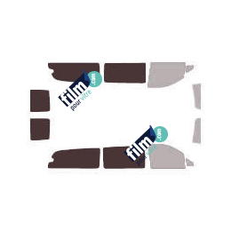 Kit film solaire Mercedes-Benz Vito (2) Extra Long 5 portes (2003 - 2014) 1 porte latérale, vitres fixes et 2 portes arrière