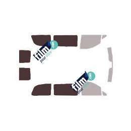 Kit film solaire Mercedes-Benz Viano (1) Compact 6 portes (2003 - 2015) 2 portes latérales, vitres fixes et 2 portes arrières