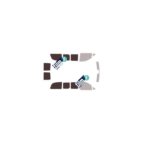 Kit film solaire Mercedes-Benz Viano (1) Compact 5 portes (2003 - 2015) 1 porte latérale, 2 vitres ouvrantes droite et gauche latérales et 2 portes arrières