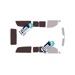 Kit film solaire Mercedes-Benz Viano (1) Extra Long 4 portes (2003 - 2015) 1 porte latérale, 2 vitres ouvrantes droite et gauche latérales et hayon