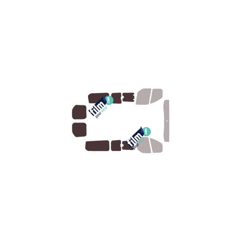 Kit film solaire Ford Custom Transit (1) Court 5/6 portes (depuis 2013) 1 porte latérale, vitres ouvrantes et 2 portes arrières