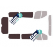 Kit film solaire Ford Tourneo (1) Custom Court 4 portes (depuis 2013) 1 porte latérale, vitres fixes et hayon