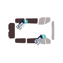 Kit film solaire Ford Tourneo (1) Custom Court 4 portes (depuis 2013) 1 porte latérale, vitres fixes et hayon