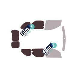 Kit film solaire Renault Dokker (1) 6 portes (depuis 2013) 2 portes latérales