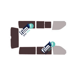 Kit film solaire Volkswagen Transporter T5 (5) Long 4 portes (2003 - 2015) 1 vitre latérale droite fixes, 1 vitre latérale gauche coulissante et hayon