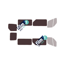 Kit film solaire Renault Master (3) L2 6 portes (depuis 2010) tout vitré avec 2 portes latérales et vitres fixes