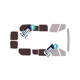 Kit film solaire Opel Vivaro (2) Court 5/6 portes (depuis 2014) vitres coulissantes et 2 portes arrières