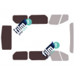 Kit film solaire Renault Trafic (3) Court 4/5 portes (depuis 2014) vitres fixes et hayon