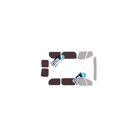 Kit film solaire Opel Vivaro (2) Court 5/6 portes (depuis 2014) vitres fixes avec 2 portes arrières