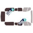 Kit film solaire Renault Trafic (3) Long 4/5 portes (depuis 2014) vitres coulissantes et hayon