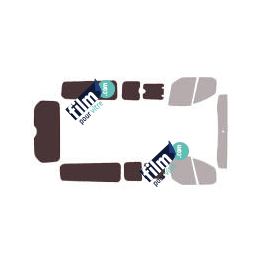 Kit film solaire Ford Tourneo (1) Custom LONG 5 portes (depuis 2014) 2 portes latérales, vitres ouvrantes avec hayon