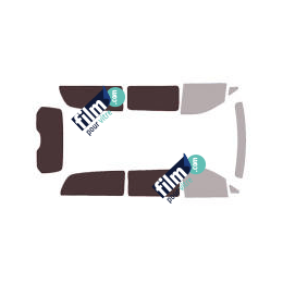 Kit film solaire Mercedes-Benz Vito (3) Extra Long 4 portes (depuis 2014) vitres fixes, 1 porte latérale et, hayon depuis 2014