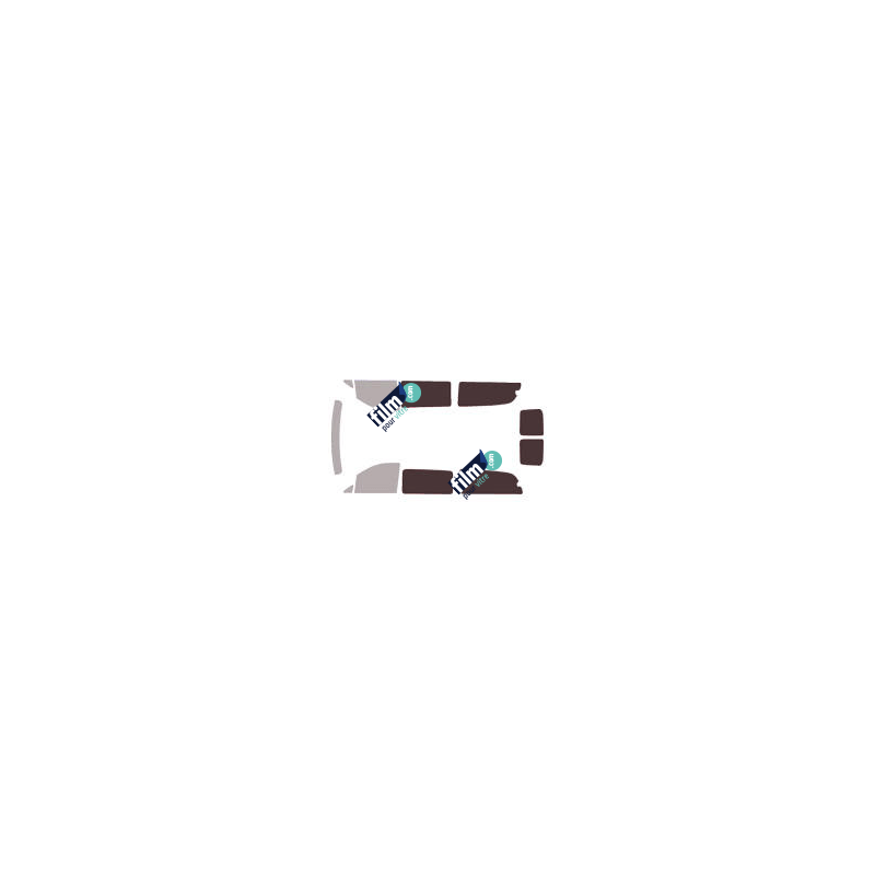 Film Solaire Prédécoupé Teinté Mercedes Vito Extra Long 2005-2014 - Vitres Arrière & Lunette Arrière 20% Noir Fumé Foncé