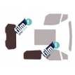 Kit film solaire Ford Connect (2) Cargo Utilitaire 4 portes (depuis 2014) 1 vitre coté droit et hayon