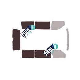 Kit film solaire Volkswagen Transporter T6 (6) Court 4 portes (depuis 2015) 1 portes latérales, vitres fixes avec hayon